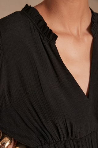 Vestido avolantado - Negro