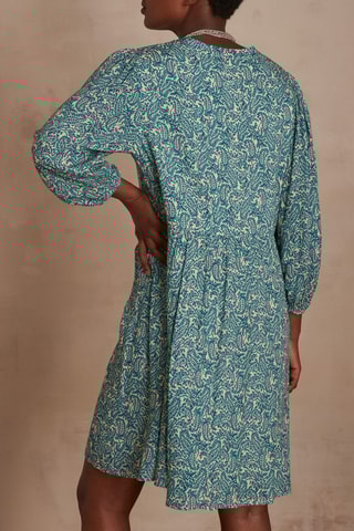 Vestido evasé - Turquesa