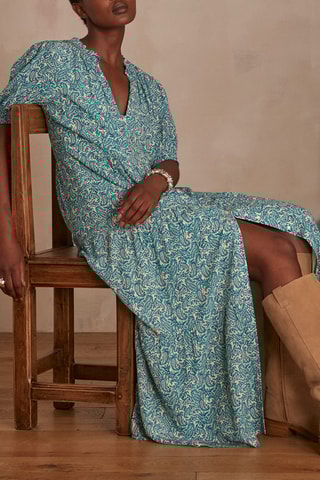 Vestido largo - Turquesa