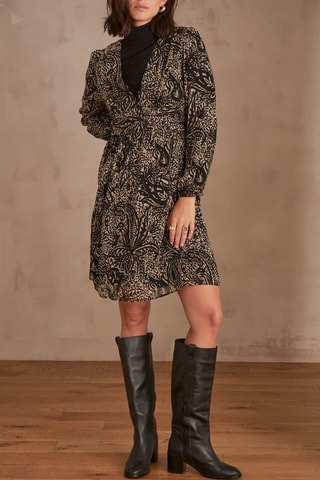 Vestido evasé - Negro