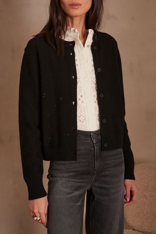 Cárdigan de lana y cachemir - Negro