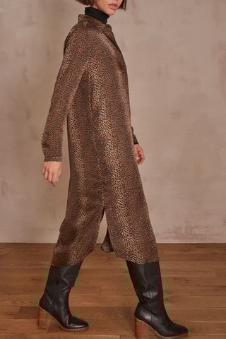 Vestido camisero - Camel