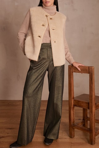 Pantalón ancho - Dorado