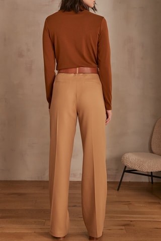 Pantalón ancho - Camel