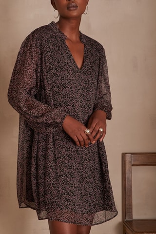 Vestido trapecio - Burdeos