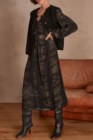 Vestido midi - Caqui