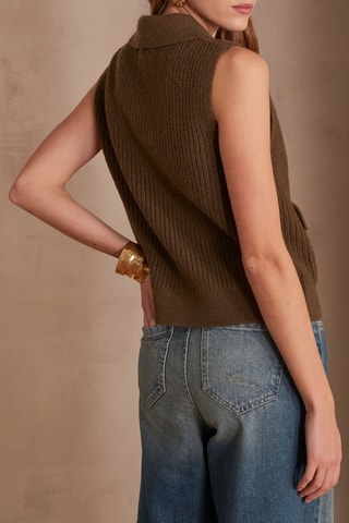 Chaleco de lana - Caqui