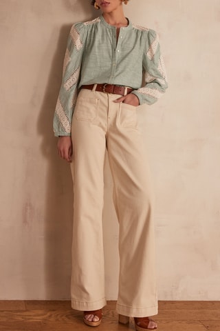 Camisa bimateria - Verde menta