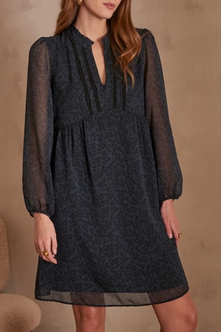 Vestido trapecio - Azul marino