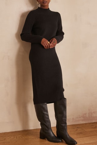 Vestido jersey - Negro