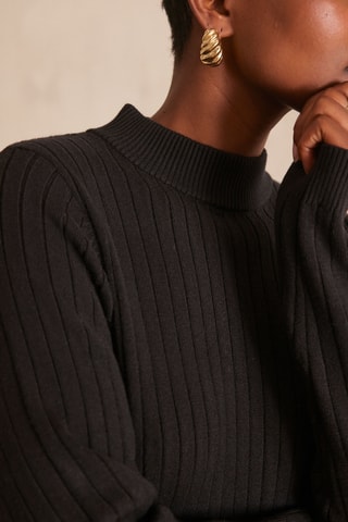 Vestido jersey - Negro