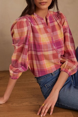Blusa - Fucsia y amarillo