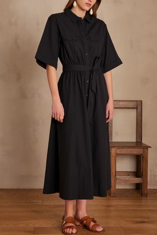 Vestido camisero - Negro