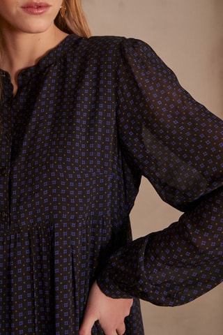 Vestido evasé - Azul