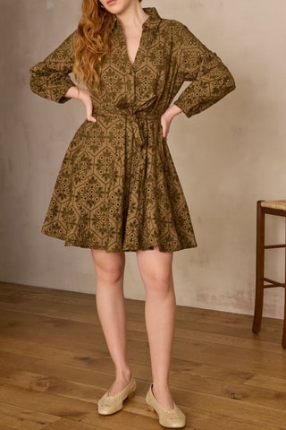 Vestido camisero - Caqui