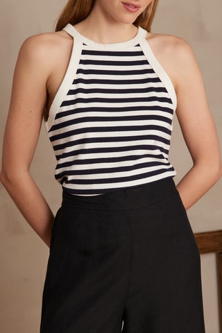 Top - Blanco y negro