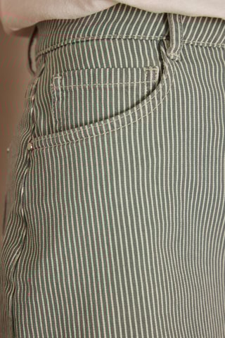 Falda recta - Verde oscuro y crudo