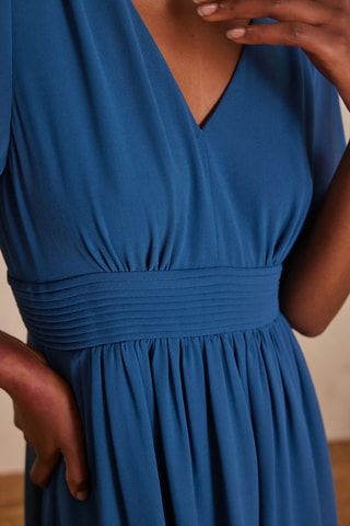 Vestido evasé - Azul petróleo