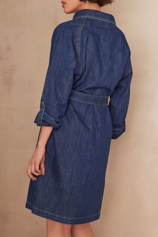 Vestido camisero vaquero - Índigo