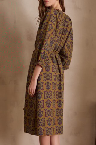 Vestido camisero - Verde oliva y azul marino