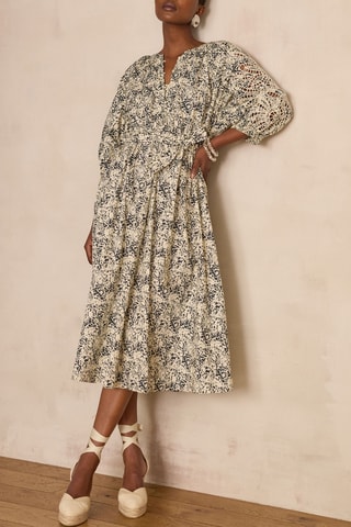 Vestido estilo patinadora - Preto e cru