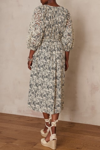 Vestido estilo patinadora - Preto e cru