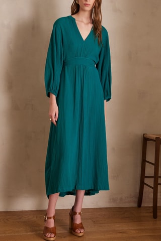 Vestido largo - Azul petróleo