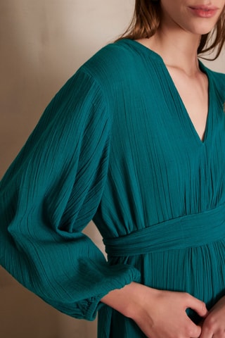 Vestido largo - Azul petróleo