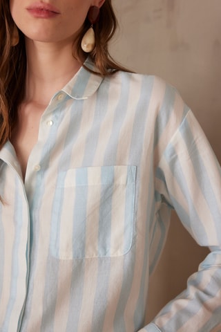 Camisa - Blanco y celeste