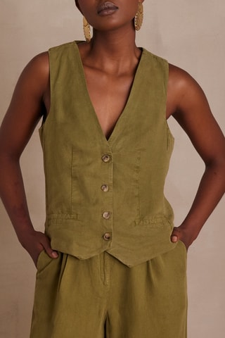 Chaleco de traje - Verde oliva