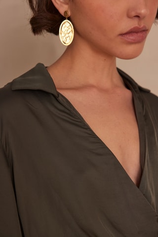 Vestido midi - Caqui