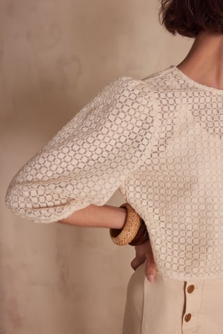 Chaqueta de guipur - Crudo