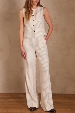 Pantalón ancho de lino - Crudo