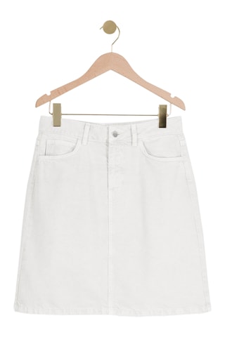 Falda recta vaquera - Crudo