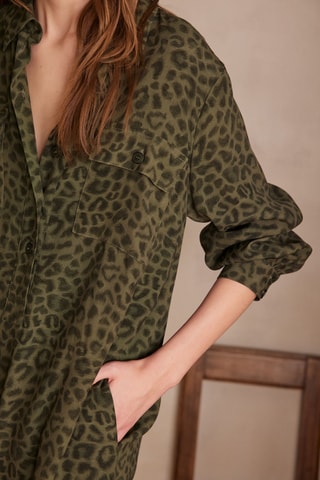 Vestido camisero - Caqui