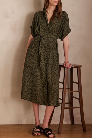 Vestido camisero - Caqui