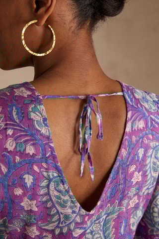 Vestido evasé - Malva