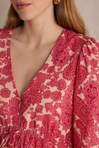 Vestido recto - Fucsia