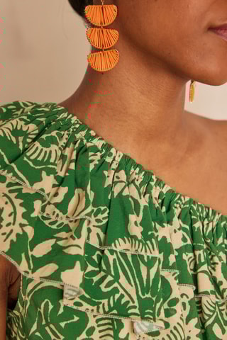 Vestido asimétrico - Verde