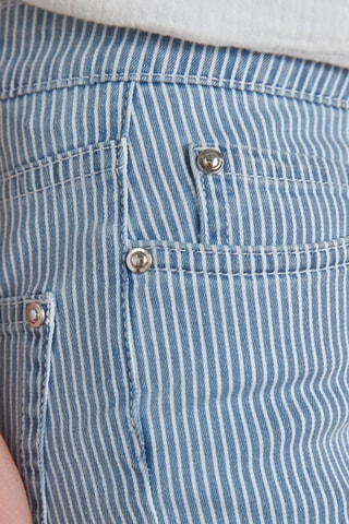 Pantalón slim fit - Celeste y blanco