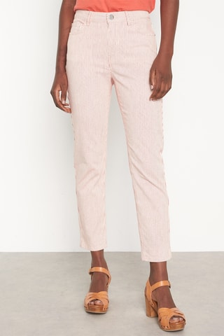 Pantalón slim fit 7/8 - Rojo y blanco