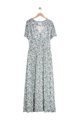 Vestido comprido - Cru e verde