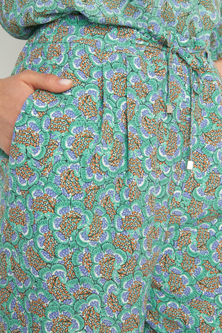 Pantalón carrot 7/8 de tiro alto - Verde esmeralda