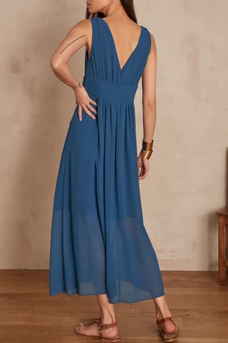 Vestido evasé - Azul petróleo