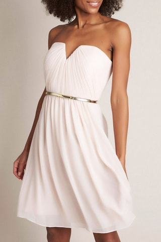 Vestido evasé - Rosa empolvado