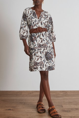 Vestido recto - Beige