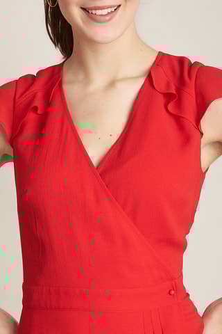 Vestido trapecio - Rojo