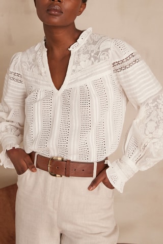 Blusa bordada - Crudo