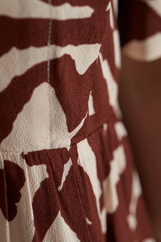 Vestido evasé - Marrón