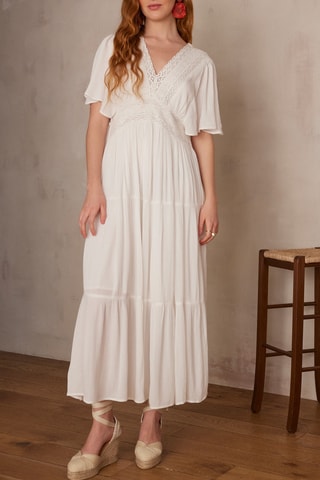 Vestido midi - Blanco